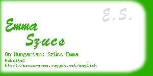 emma szucs business card