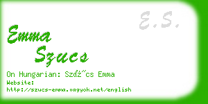 emma szucs business card